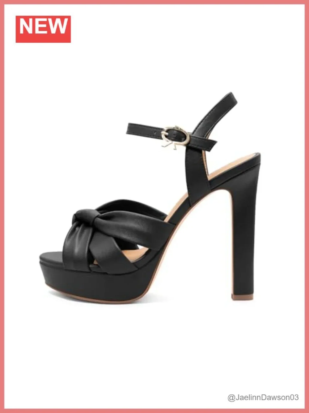 Women's Platform Heeled Sandals Open Toe Ankle Strap Slip On Block Heels Party